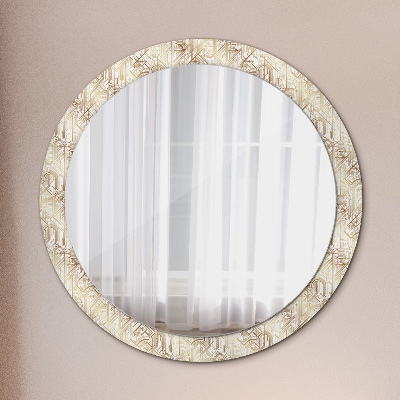 Round mirror decor Art deco composition