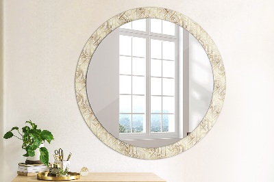 Round mirror decor Art deco composition