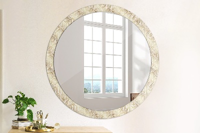 Round mirror decor Art deco composition