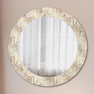 Round mirror decor Art deco composition