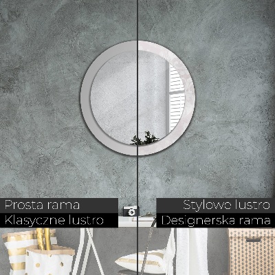 Round mirror decor Delicate roccoco texture