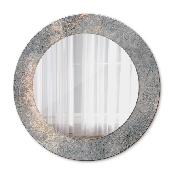 Round decorative wall mirror Vintage concrete