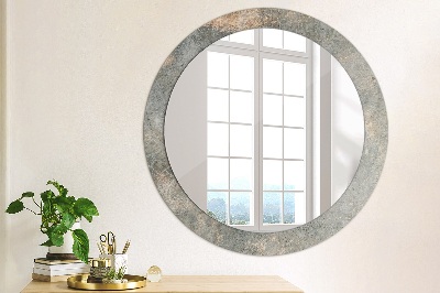 Round decorative wall mirror Vintage concrete