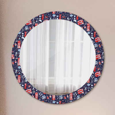 Round decorative wall mirror Symbol of london