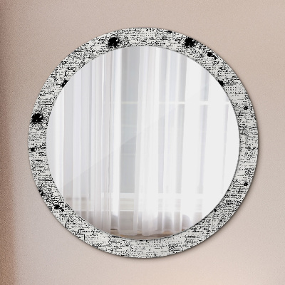 Round mirror decor Scribbles pattern