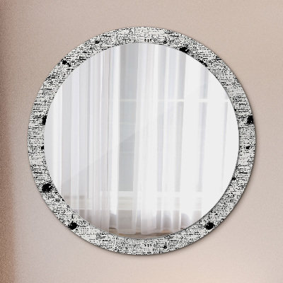 Round mirror decor Scribbles pattern