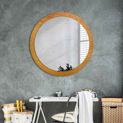 Round mirror decor Metal surface