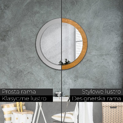 Round mirror decor Metal surface