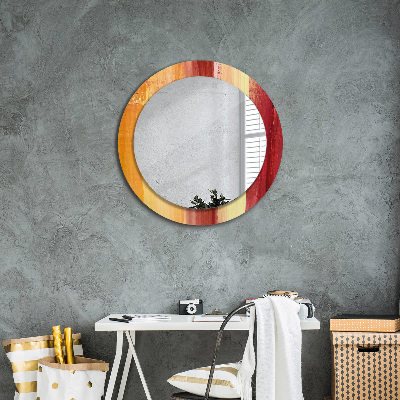 Round mirror decor Abstract painting