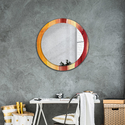 Round mirror decor Abstract painting