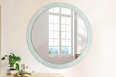 Round mirror printed frame Hand drawn composition