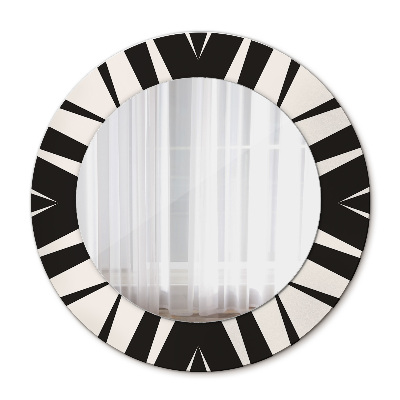 Round mirror decor Abstract geometric composition