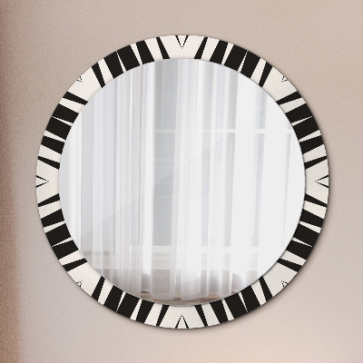 Round mirror decor Abstract geometric composition