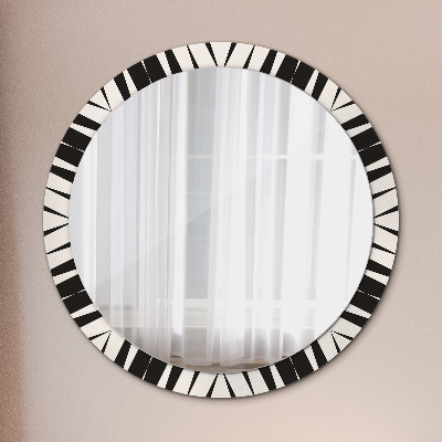 Round mirror decor Abstract geometric composition