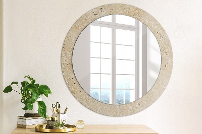 Round decorative wall mirror Natural stone