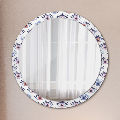 Round decorative wall mirror Modern eyes style