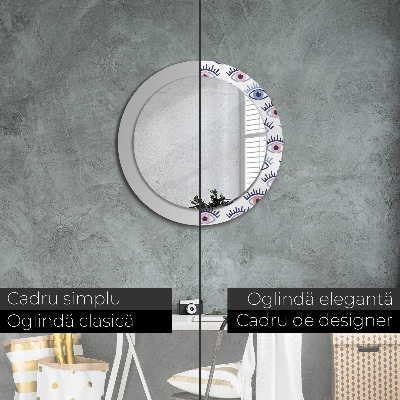 Round decorative wall mirror Modern eyes style