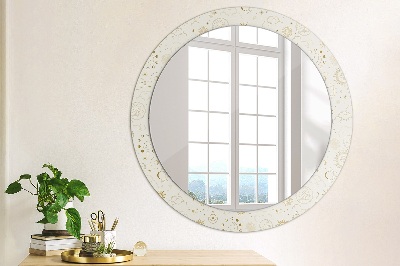 Round mirror printed frame Mystical esoteric pattern