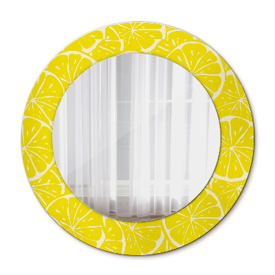 Round mirror decor Lemon pattern