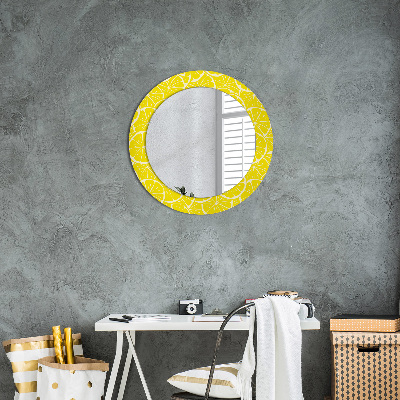 Round mirror decor Lemon pattern