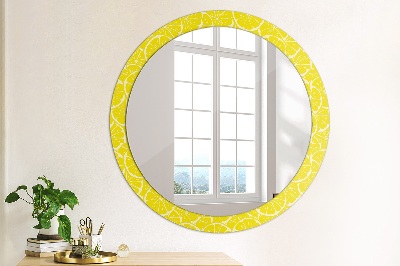 Round mirror decor Lemon pattern