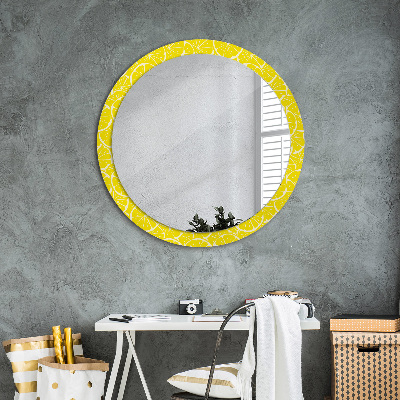 Round mirror decor Lemon pattern