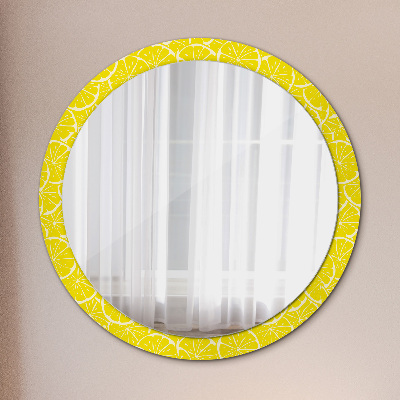 Round mirror decor Lemon pattern