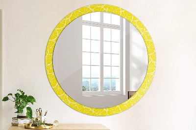 Round mirror decor Lemon pattern