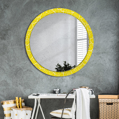 Round mirror decor Lemon pattern