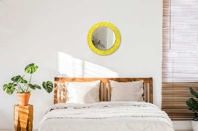 Round mirror decor Lemon pattern