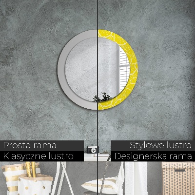 Round mirror decor Lemon pattern