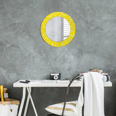 Round mirror decor Lemon pattern