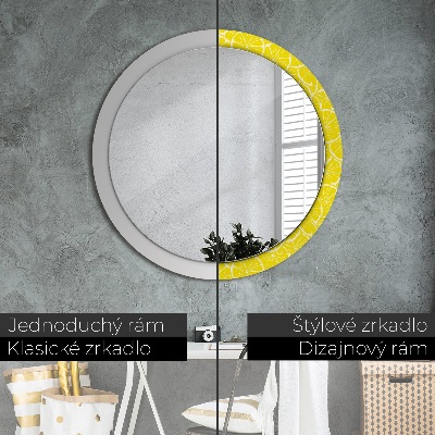 Round mirror decor Lemon pattern