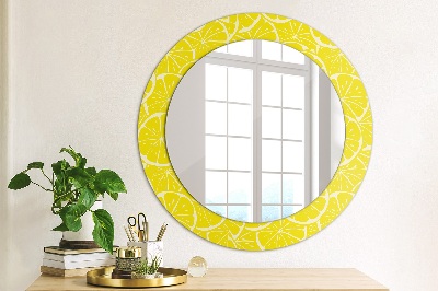 Round mirror decor Lemon pattern