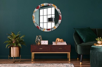 Round mirror decor Abstraction with birds