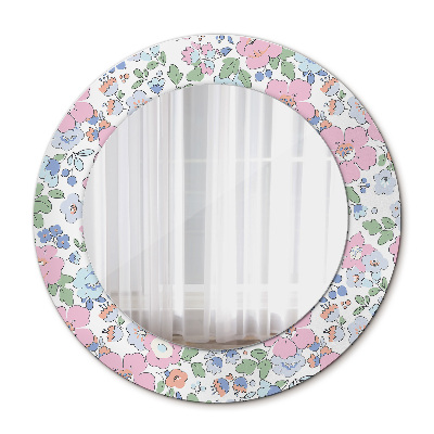 Round mirror decor Gentle flowers