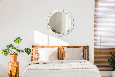 Round mirror decor Field flowers