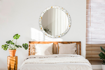 Round mirror decor Field flowers