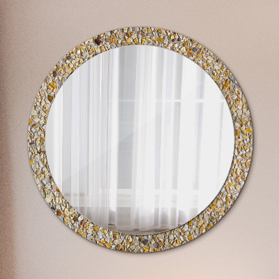 Round mirror decor Terrazzo pattern