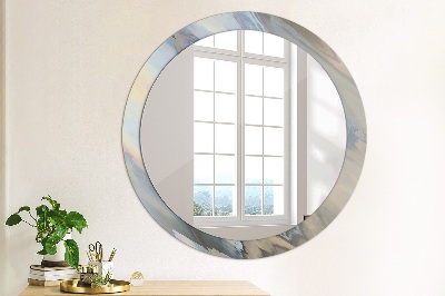 Round decorative wall mirror Holographic texture