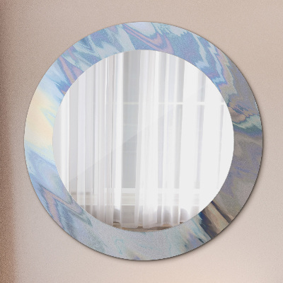 Round decorative wall mirror Holographic texture