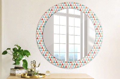 Round decorative wall mirror Geometric pattern