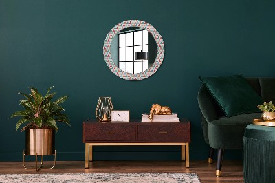 Round decorative wall mirror Geometric pattern