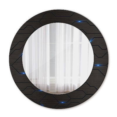 Round decorative wall mirror Futuristic abstract