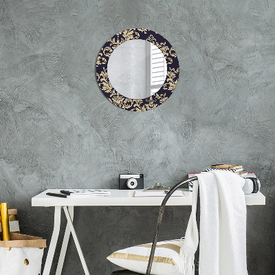 Round mirror decor Floral pattern