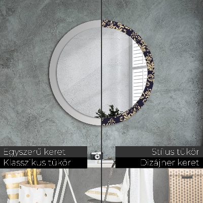 Round mirror decor Floral pattern