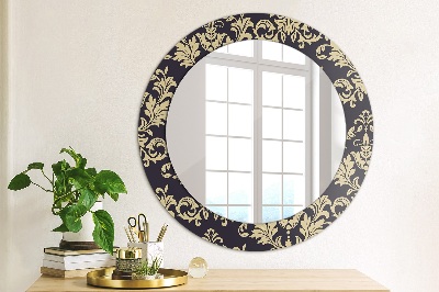 Round mirror decor Floral pattern