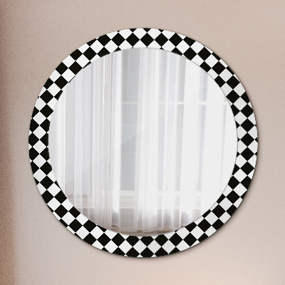 Round mirror decor Chess desk