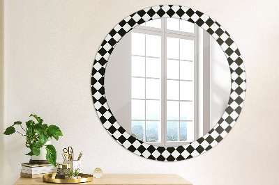 Round mirror decor Chess desk