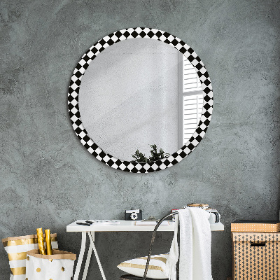 Round mirror decor Chess desk